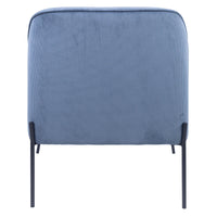 Leah Fabric Armchair Accent Chair Blue