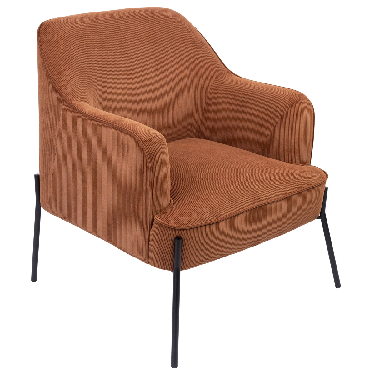 Leah Fabric Armchair Accent Chair Brown