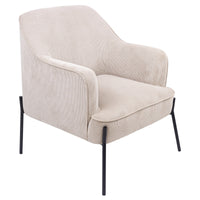 Leah Fabric Armchair Accent Chair Silver