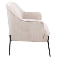 Leah Fabric Armchair Accent Chair Silver