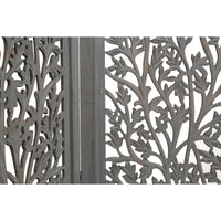 Life Dig 4 Panel Room Divider Screen Privacy Shoji Timber Wood Stand - Dark Grey