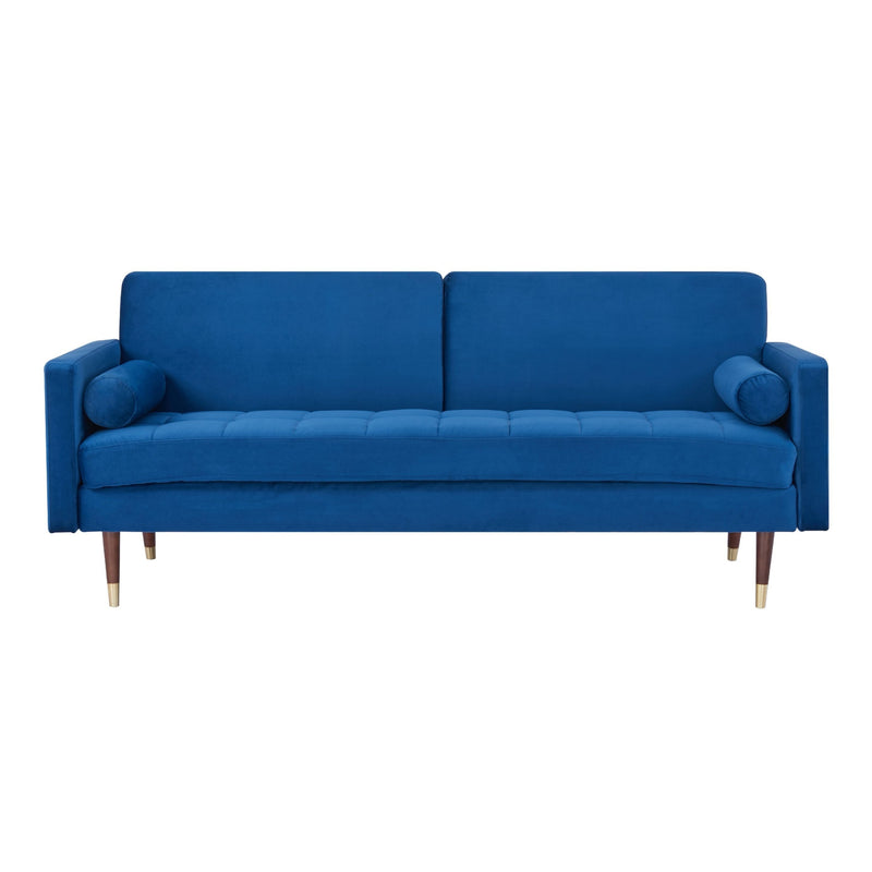 Livia 3 Seater Fabric Sofa Bed Dark Blue 