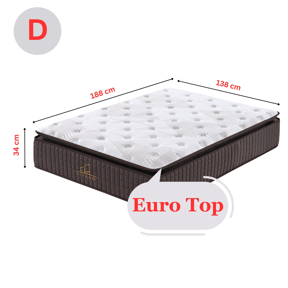 Luxe Dreams 7 Zones Pocket Spring Premium Mattress Double