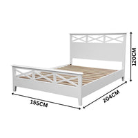 Maison Hampton Double Bed Frame White
