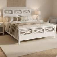 Maison Hampton King Bed Frame White