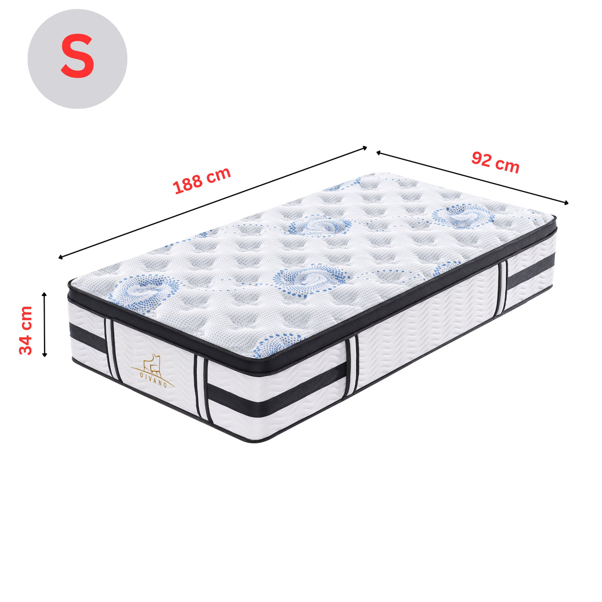 Majestic Rest 7 Zones Luxury Premium Firm Mattress Single