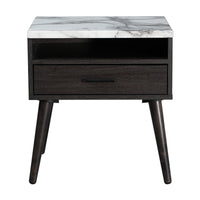 Marcello Bedside Table Nightstand Side End Bedroom Storage Cabinet Dark Brown