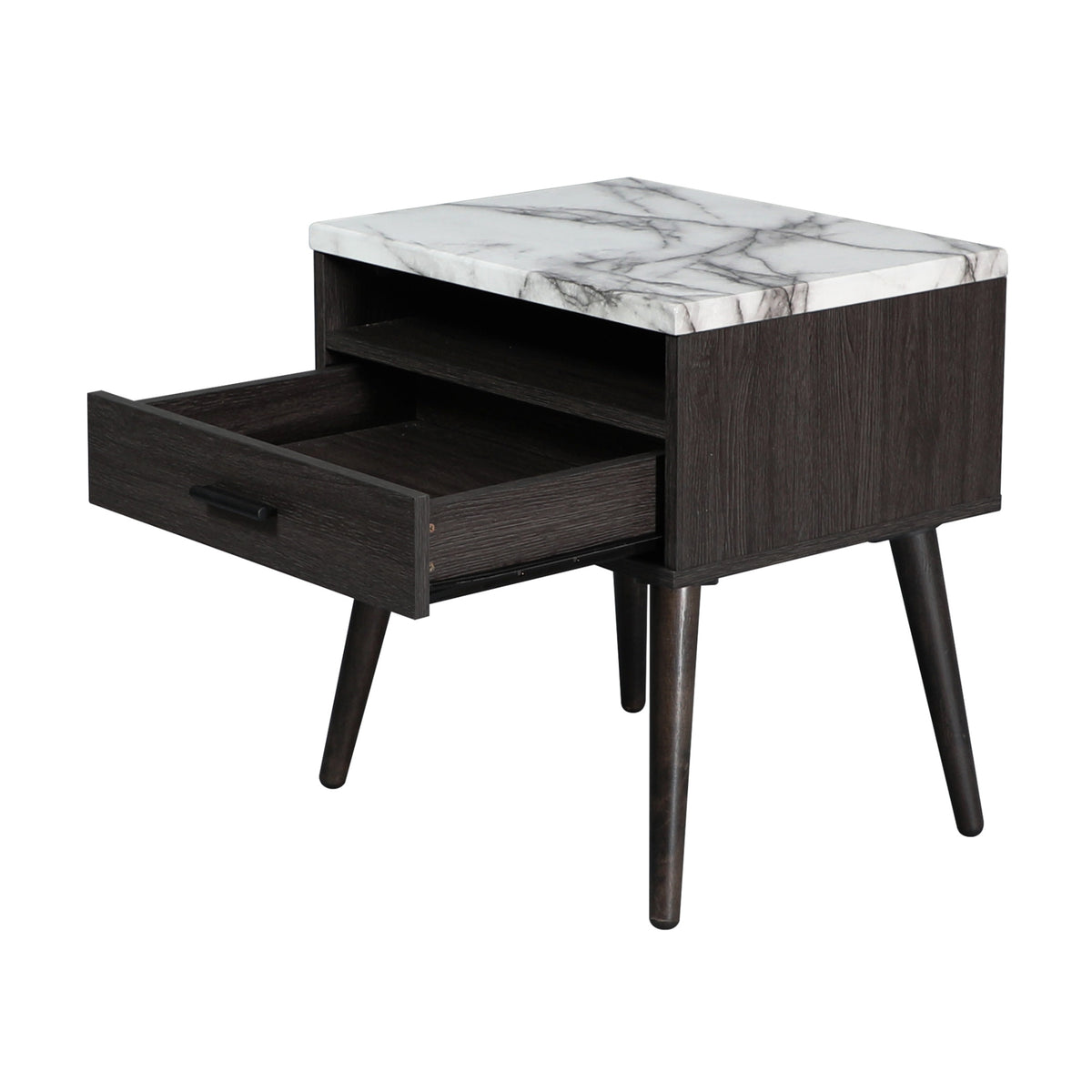 Marcello Bedside Table Nightstand Side End Bedroom Storage Cabinet Dark Brown