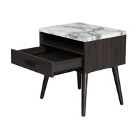 Marcello Bedside Table Nightstand Side End Bedroom Storage Cabinet Dark Brown