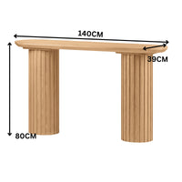 Marty 140cm Console Hallway Entrance Table Natural