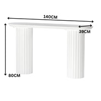 Marty 140cm Console Hallway Entrance Table White