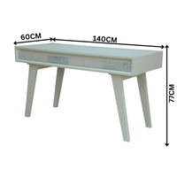 Maui 140cm Computer Desk White