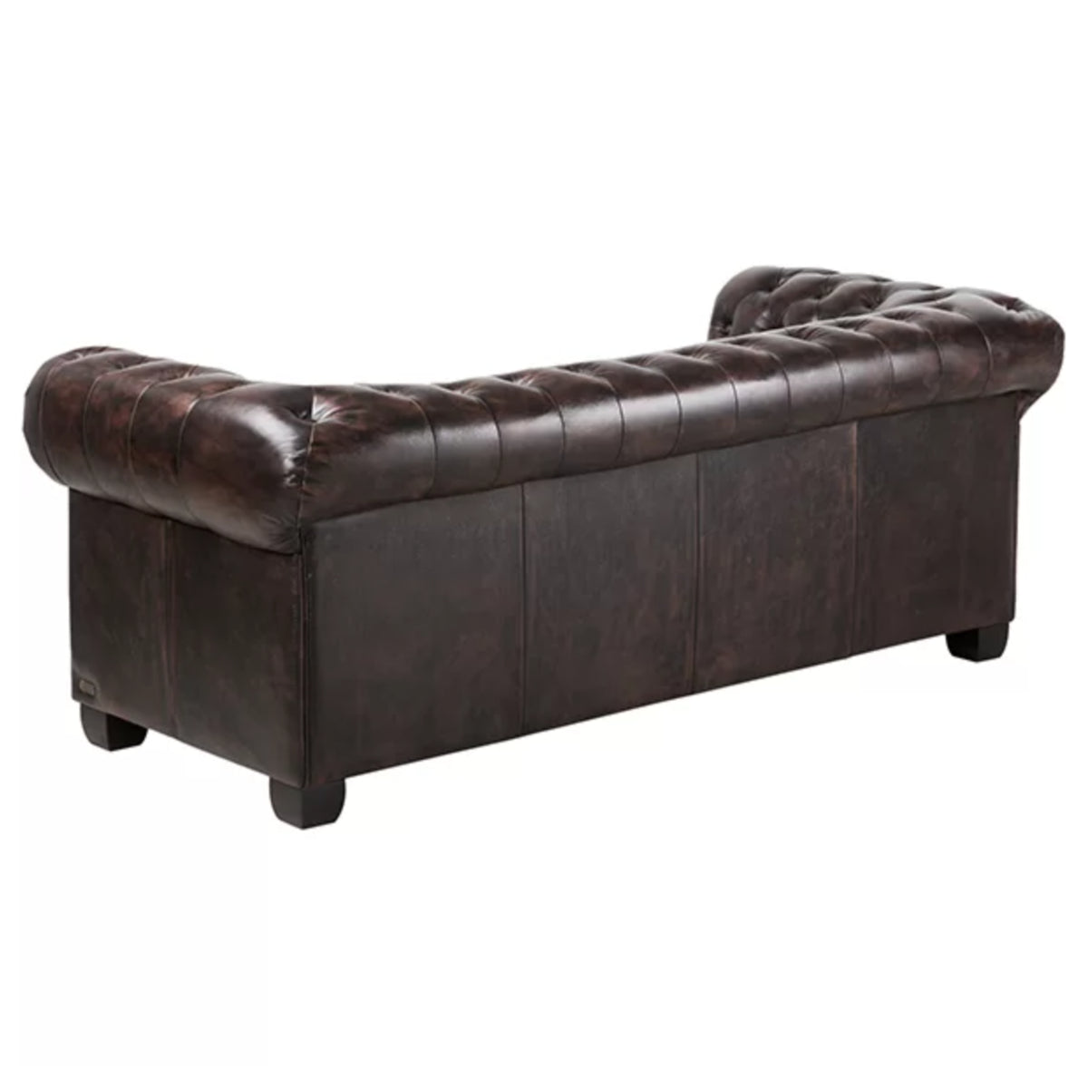 Max Chesterfield Leather Sofa 1+2+3 Sofa Set Antique Brown