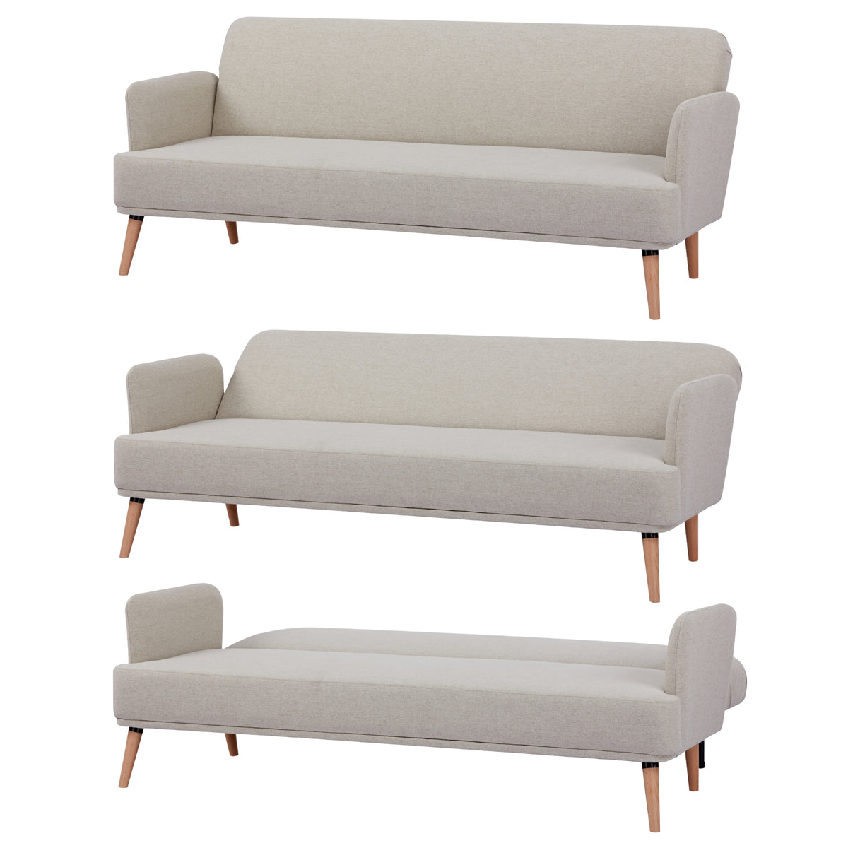 Merlin 3 Seater Sofa Bed Beige