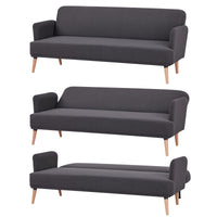 Merlin 3 Seater Sofa Bed Charcoal
