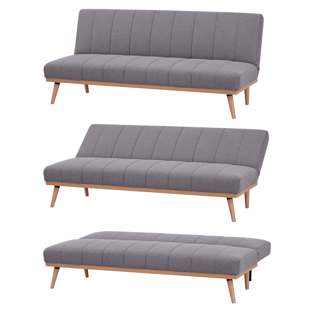 Monroe 3 Seater Sofa Bed Graphite