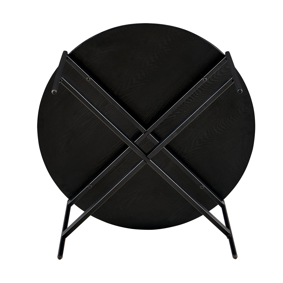 Montrel Set Of 2 Nesting Round Coffee Tables Black