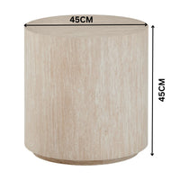Monument 45cm Round Side Table Travertine Beige