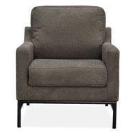 Mylah Fabric Armchair Accent Chair Charcoal 