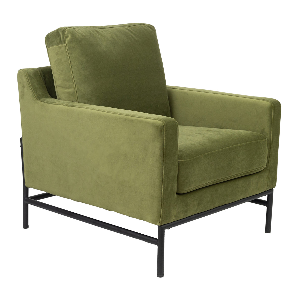 Mylah Fabric Armchair Accent Chair Green 