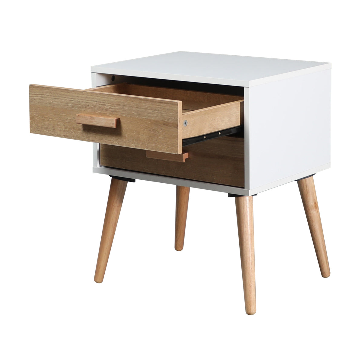 Myst 2 Drawers Bedside Table Nightstand Side End Bedroom Storage Cabinet White