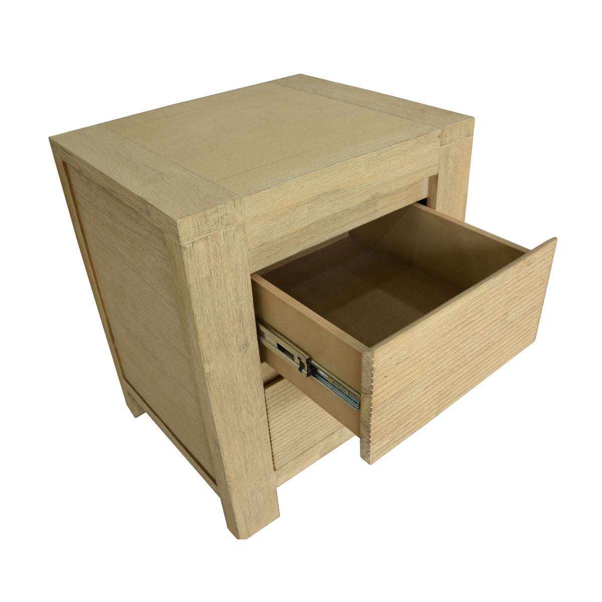 Natalie Bedside Table Brushed Smoke Grey