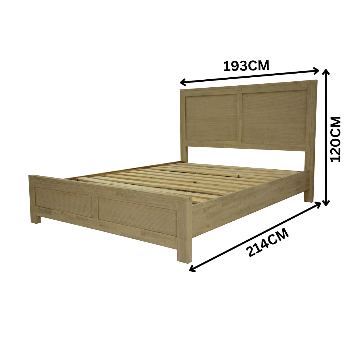 Natalie King Bed Frame Brushed Smoke Grey