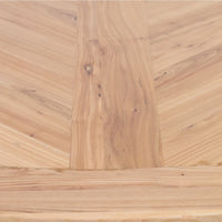 Olivia 160cm Round Dining Table Reclaimed Elm Wood Natural Black