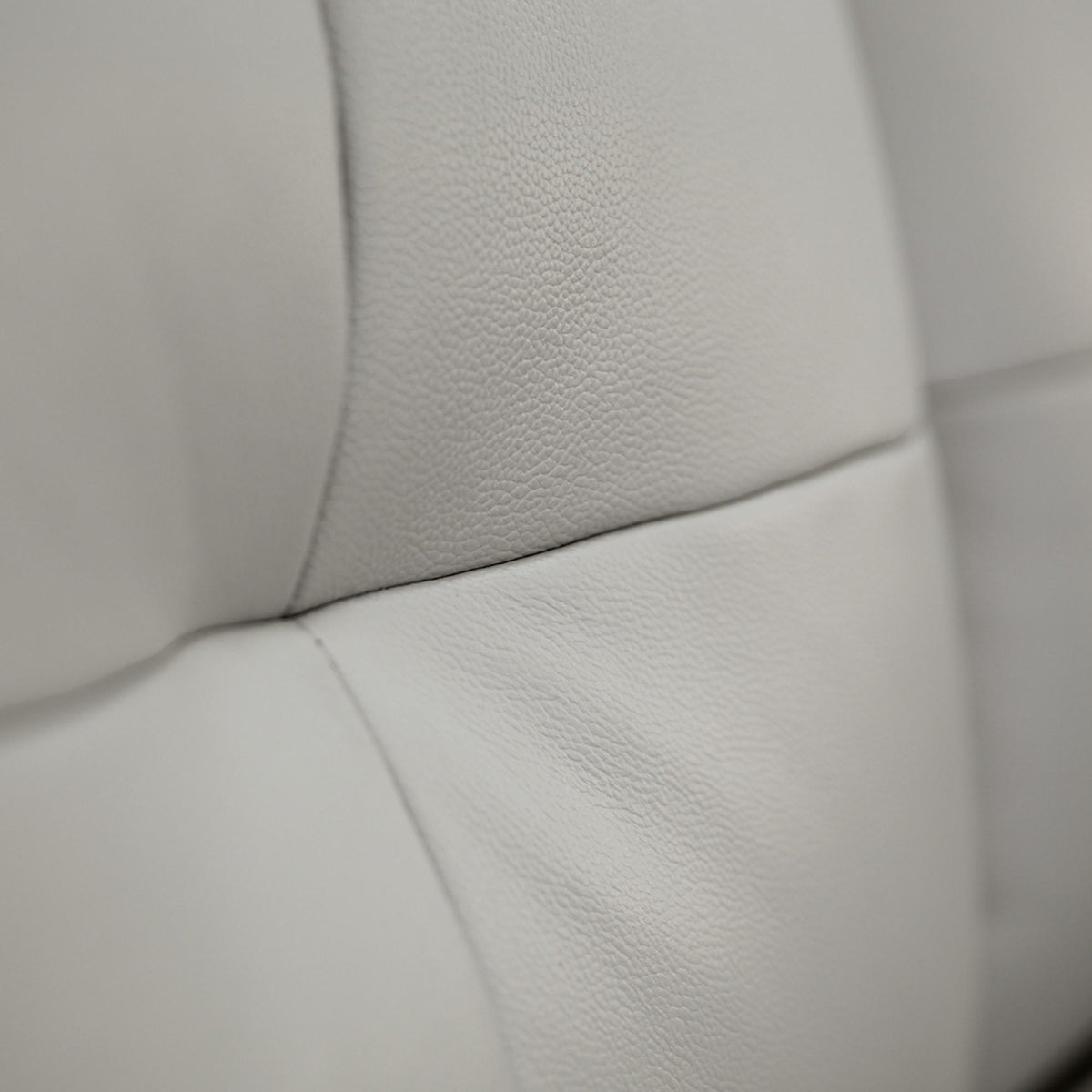 Opal 2 Seater Leather Sofa Silver