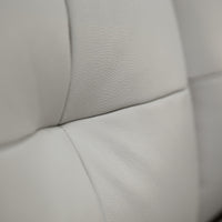 Opal 2 Seater Leather Sofa Silver