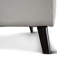 Opal 2 Seater Leather Sofa Silver