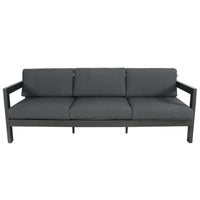 Outie 3 Seater Outdoor Sofa Lounge Charcoal 