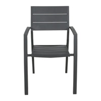 Percy 2pc Set Outdoor Dining Chair Grey 