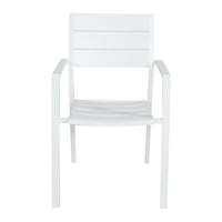 Percy 2pc Set Outdoor Dining Chair White 
