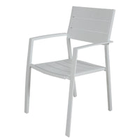 Percy 2pc Set Outdoor Dining Chair White 