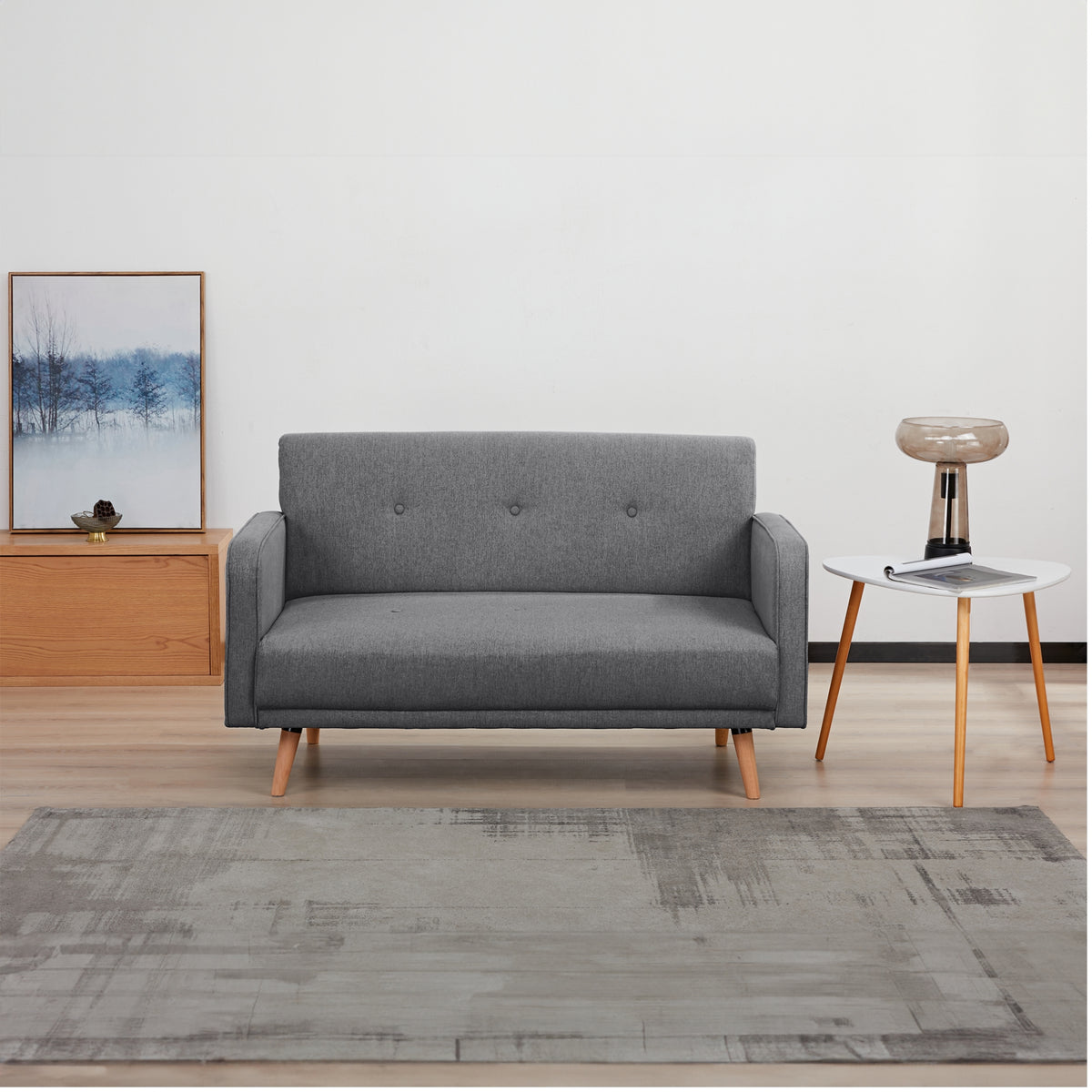 Picasso 2 Seater Fabric Sofa Dark Grey