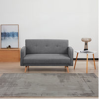 Picasso 2 Seater Fabric Sofa Dark Grey