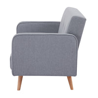 Picasso 2 Seater Fabric Sofa Light Grey