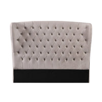 Raina Fabric Double Bed Frame Mink Beige