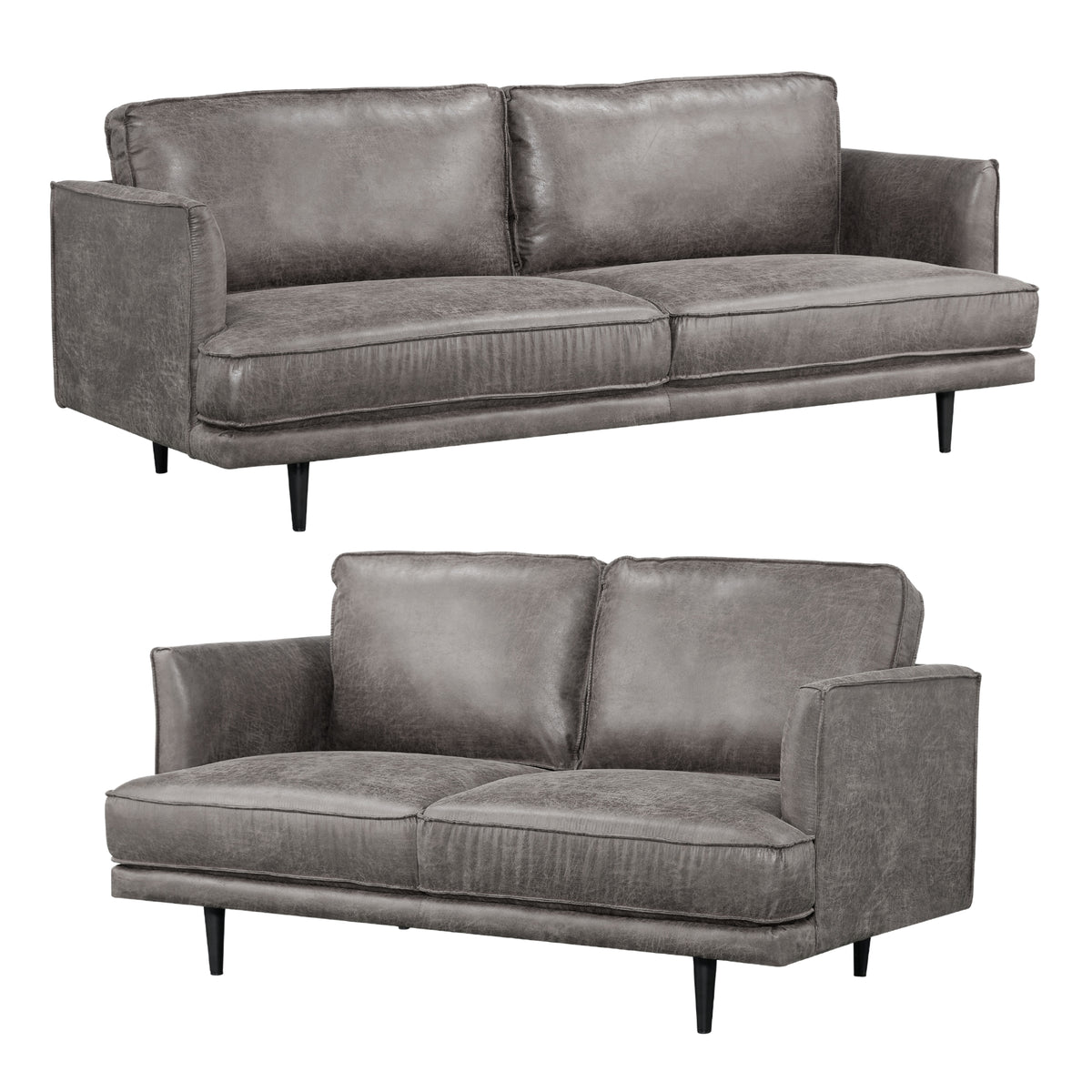 Rosie Fabric Sofa 2 + 3 Seater Grey