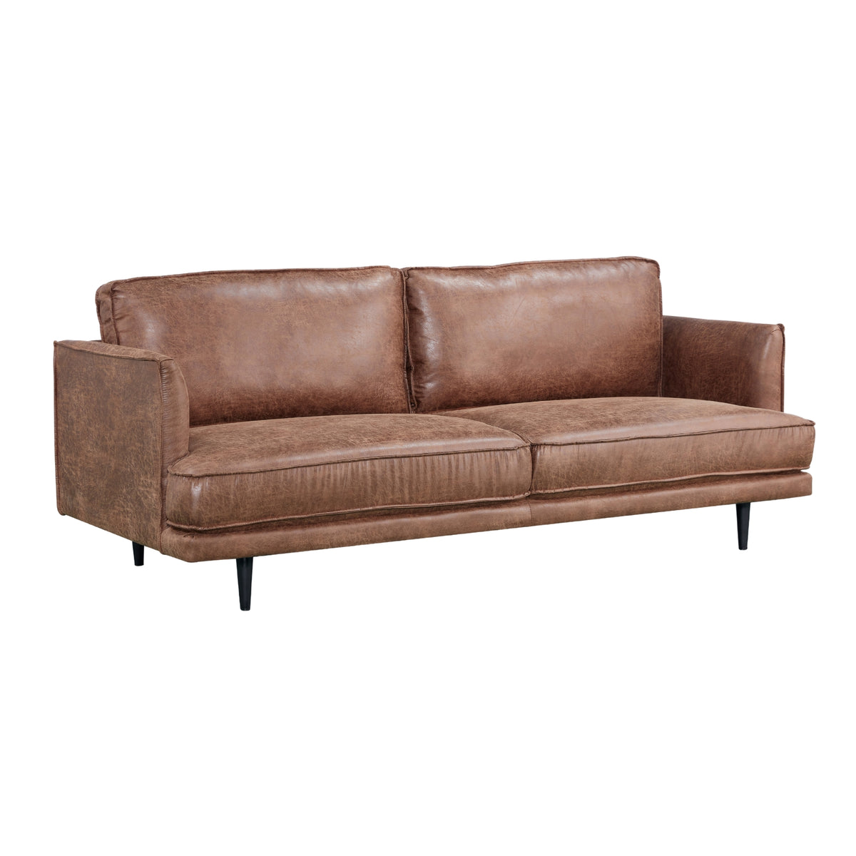 Rosie Fabric Sofa 3 Seater Brown