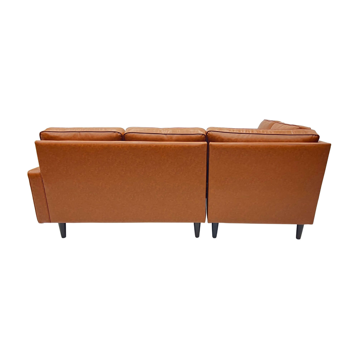 Stockholm 5 Seater Sofa LHF Chaise Premium Faux Leather Sofa Tan