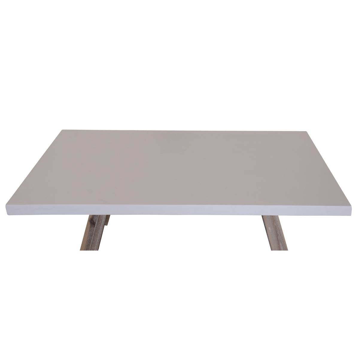 Stony Coffee Table with Concrete Top White 120cm - Rectangular