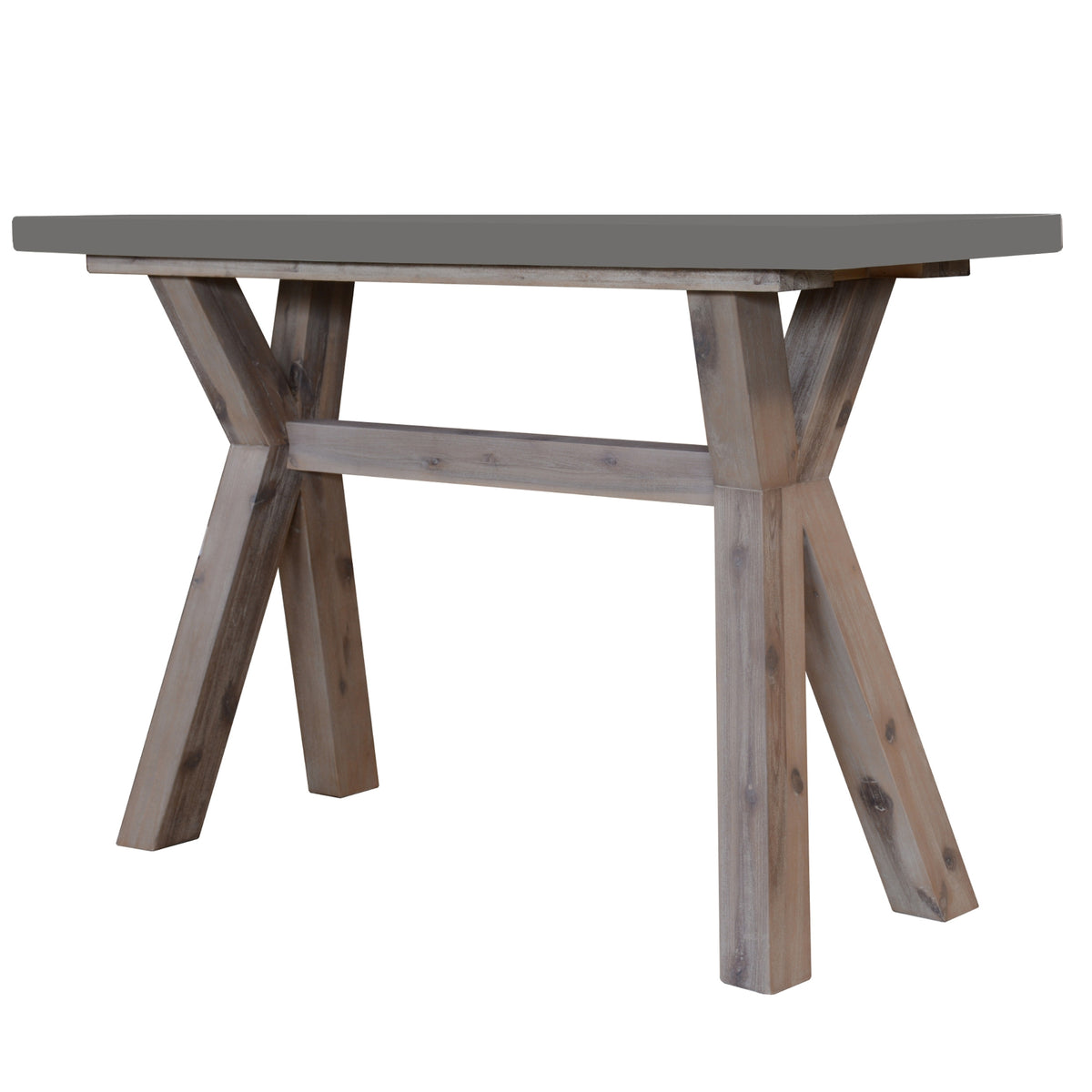 Stony 130cm Console Table with Concrete Top Grey