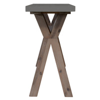 Stony 130cm Console Table with Concrete Top Grey