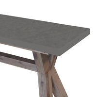 Stony 130cm Console Table with Concrete Top Grey 