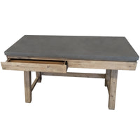 Stony 140cm Desk with Concrete Top Grey 