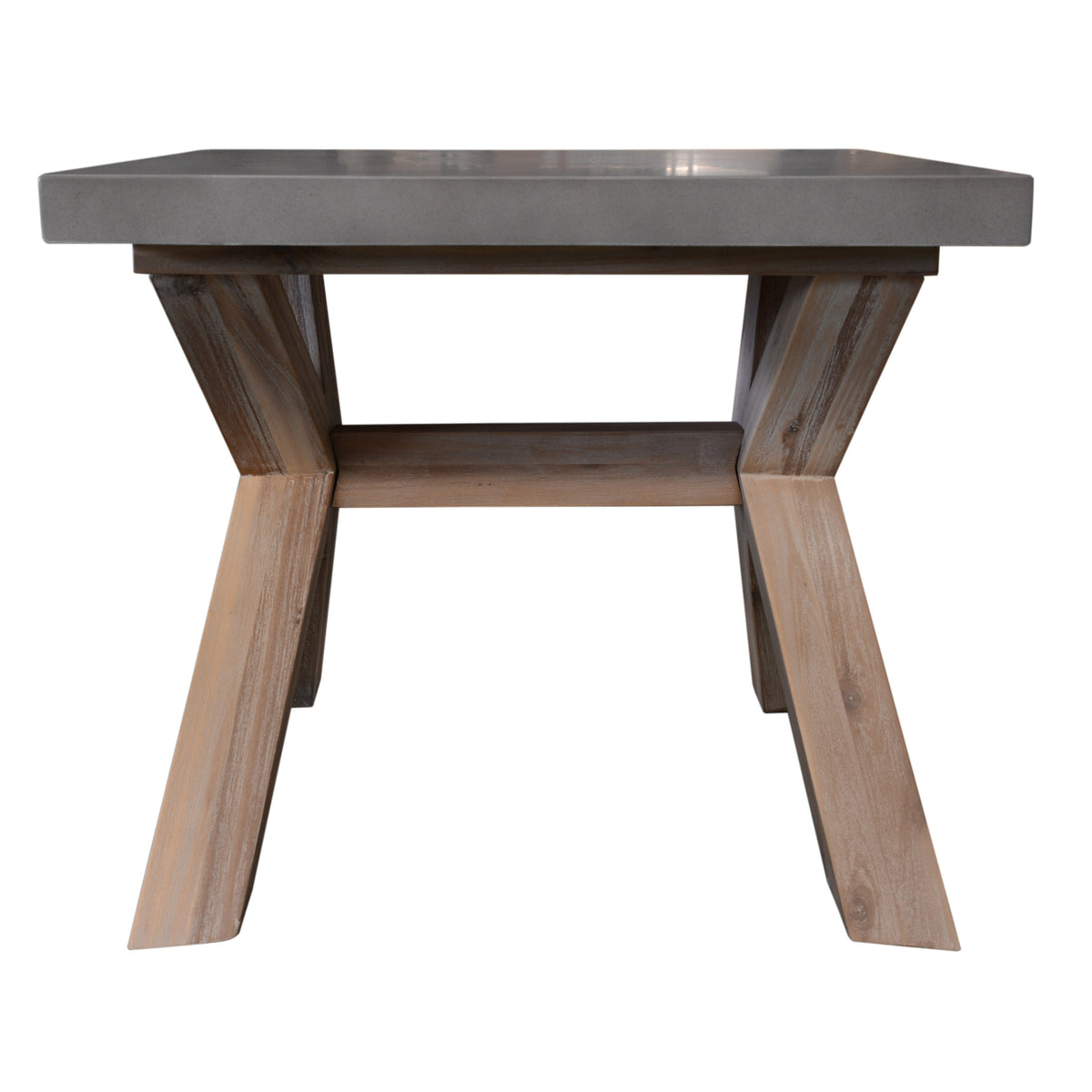 Stony Lamp Table with Concrete Top Grey 60cm - Square