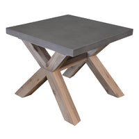 Stony Lamp Table with Concrete Top Grey 60cm - Square