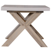 Stony Lamp Table with Concrete Top White 60cm - Square